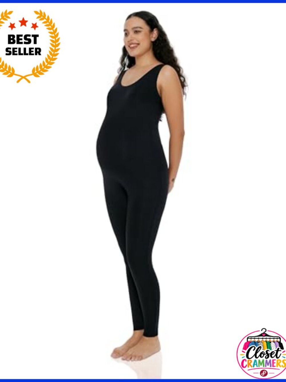 Maternity Jumpsuit Leggings Polyester Spandex Sleeveless Belly Support